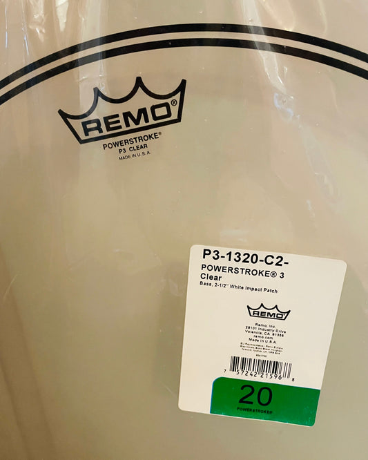 20" Remo Powerstroke 3 Clear