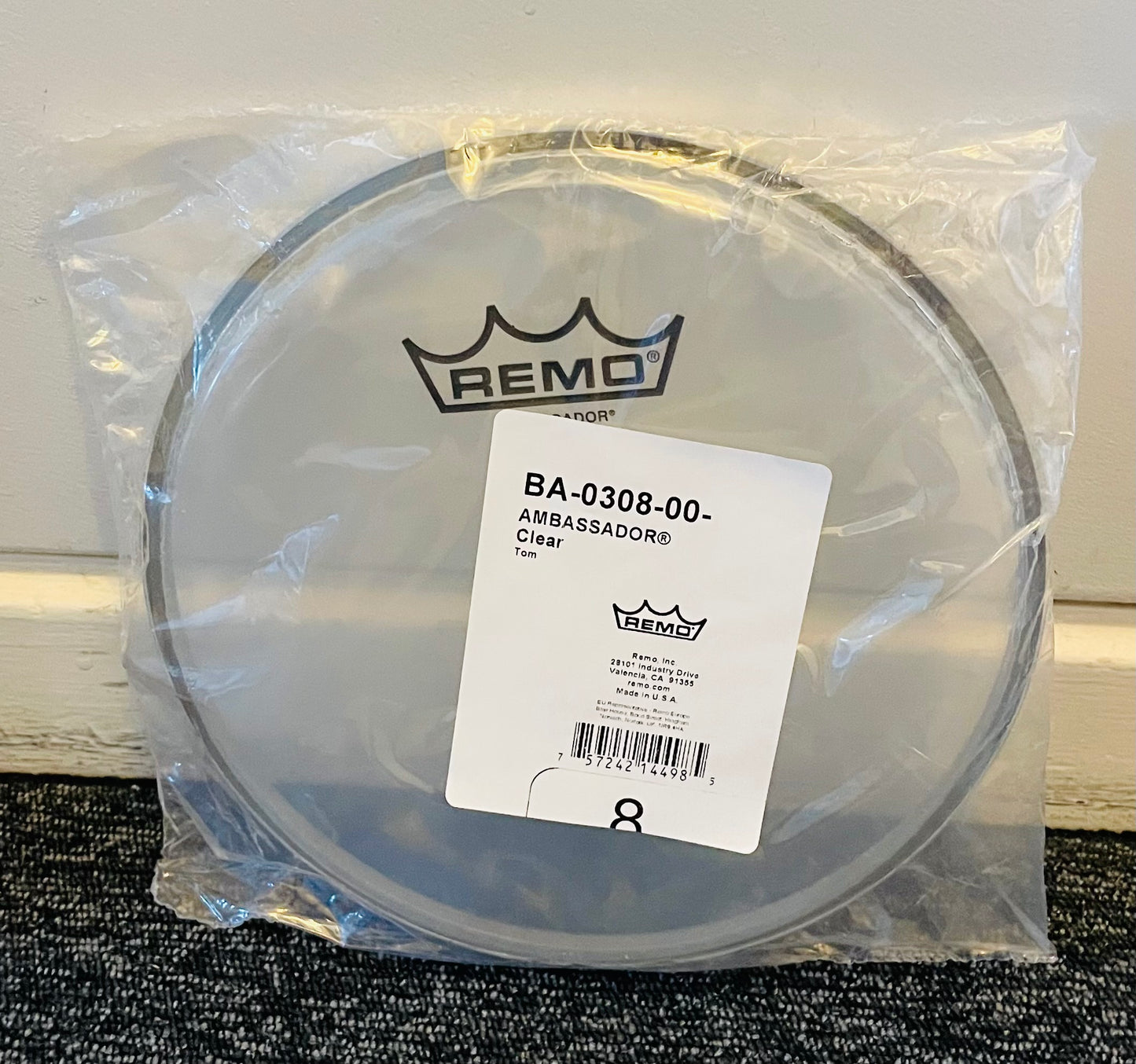 8" Remo Ambassador Clear