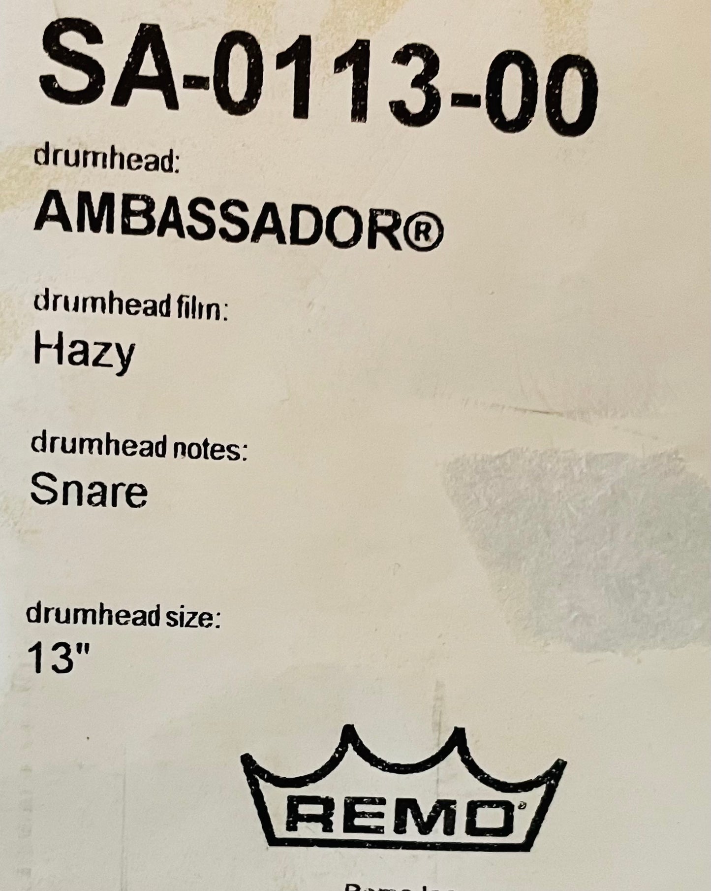 13” Remo Ambassador Hazy