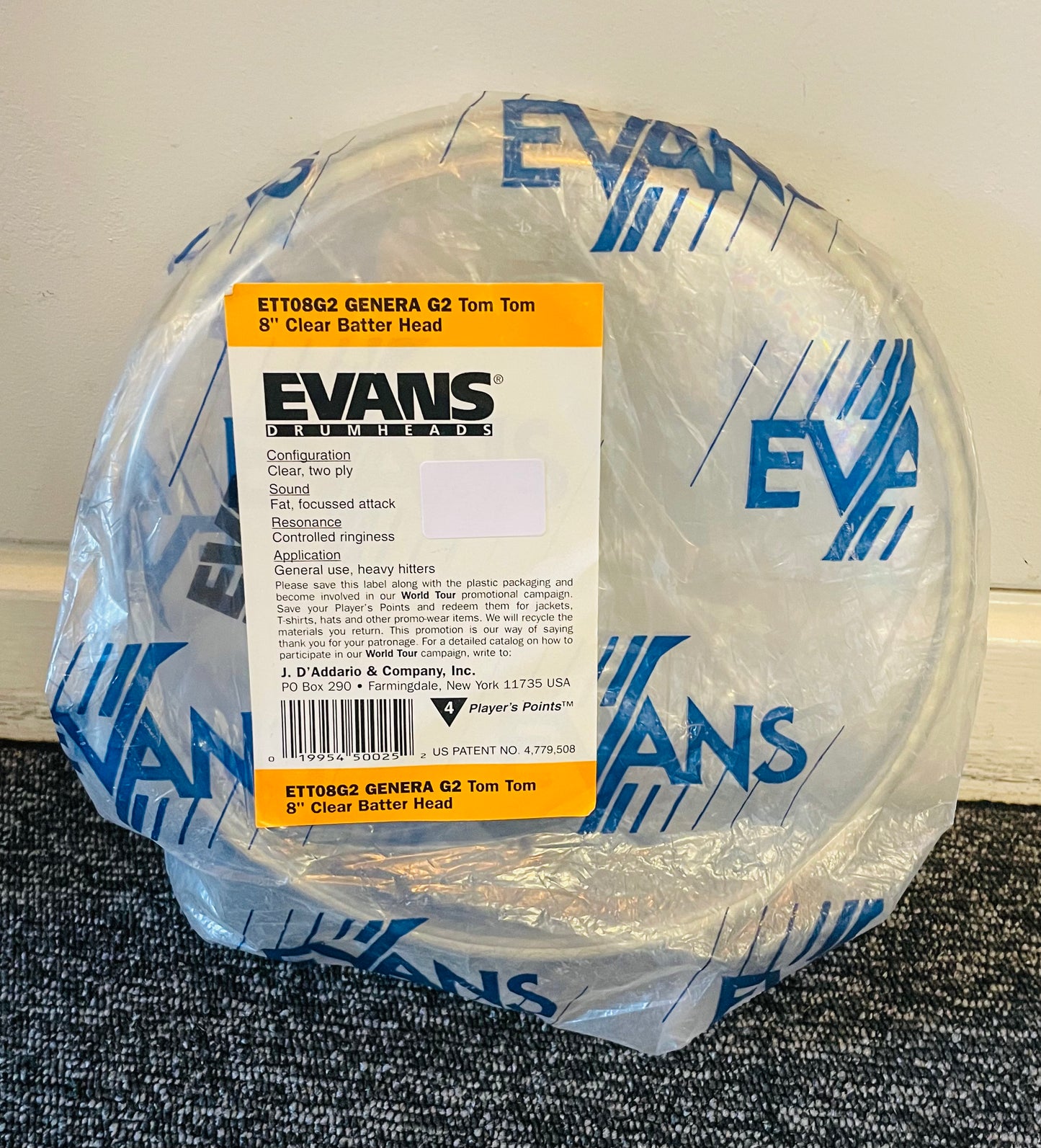 8" Evans Genera G2 Clear