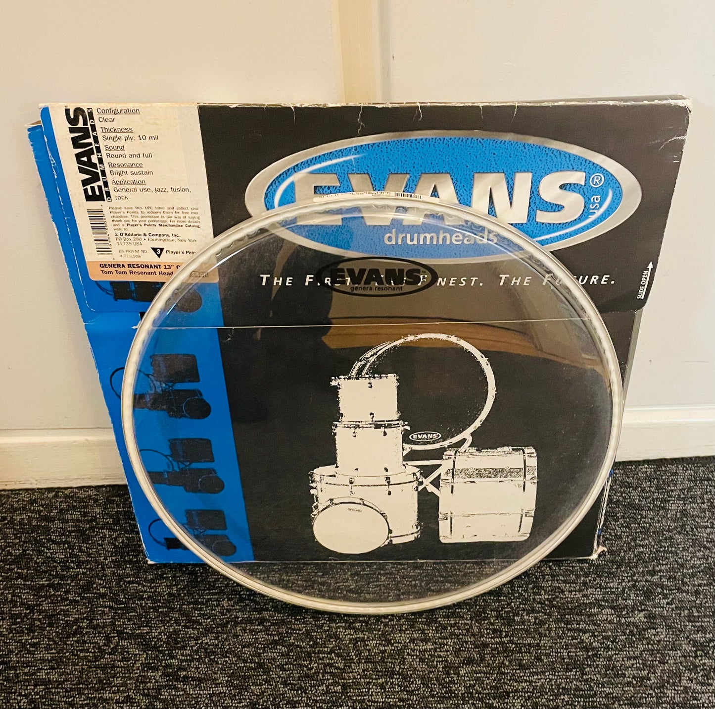 13" Evans Genera Resonant Clear