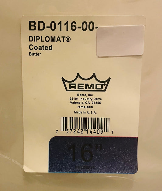 16" Remo Diplomat Coated