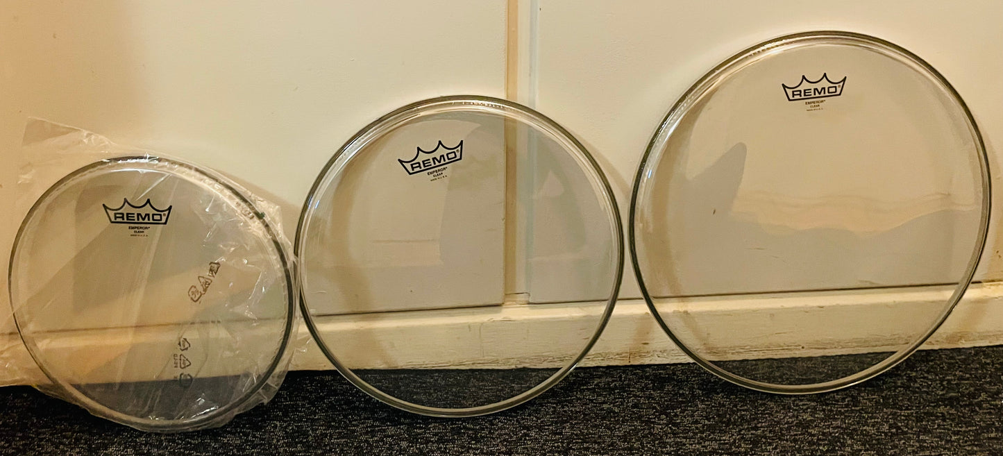 10", 12" & 14" Remo Emperor Clear (Pakke)
