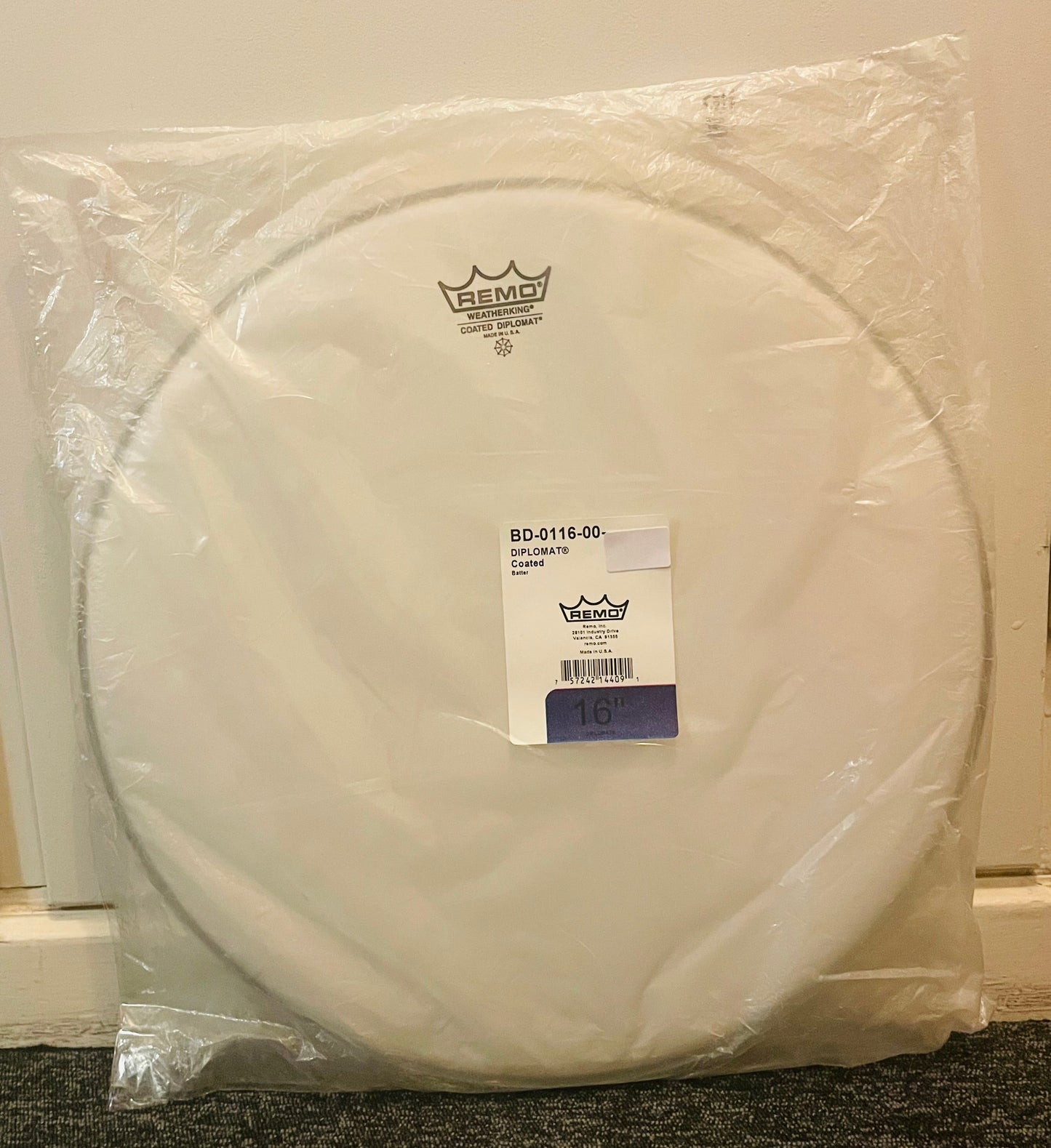 16" Remo Diplomat Coated