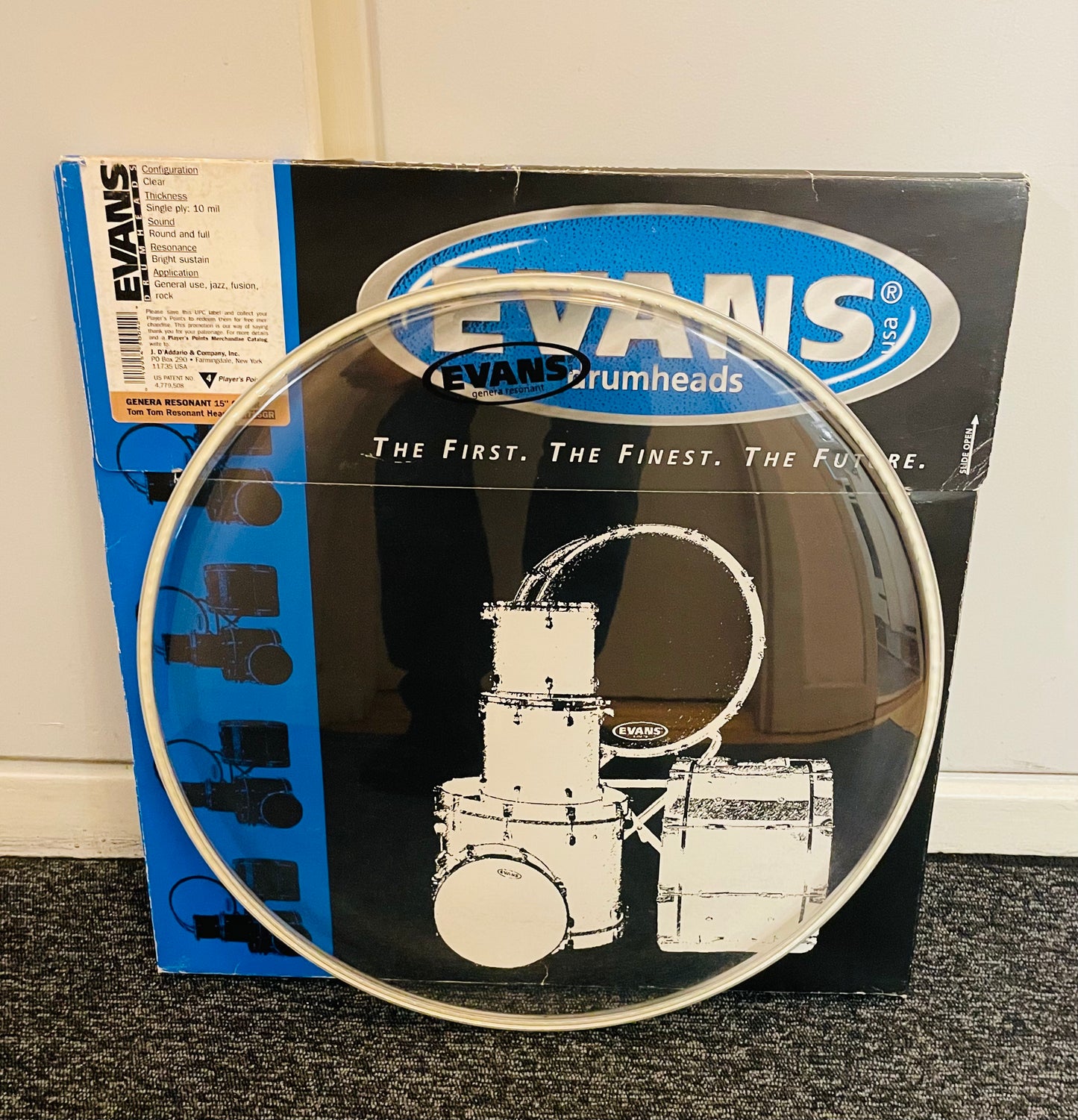 15" Evans Genera Resonant Clear
