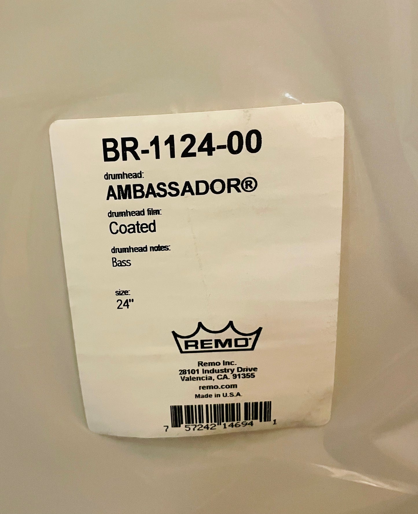 24" Remo Ambassador Coated