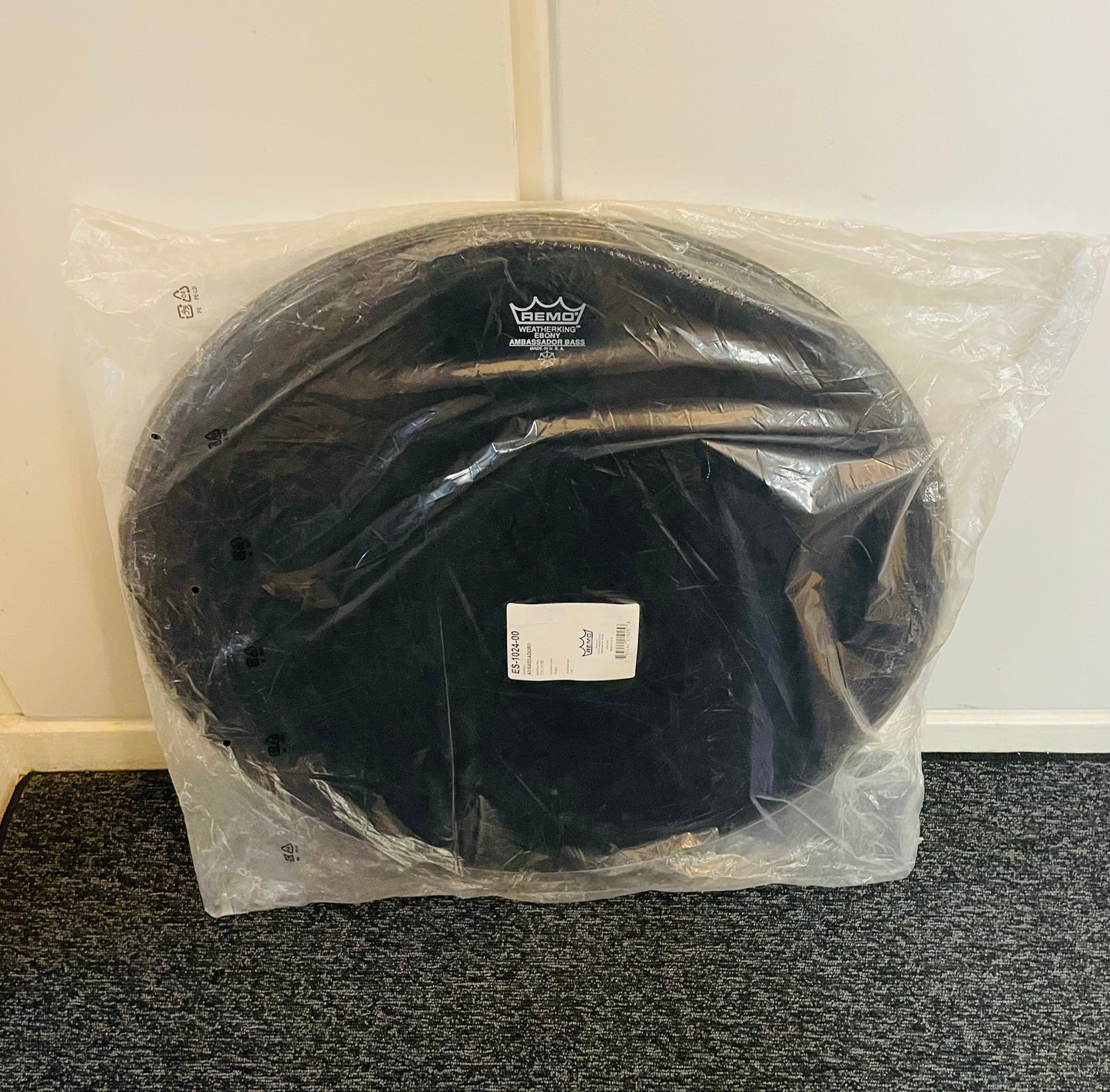 24" Remo Ambassador Ebony