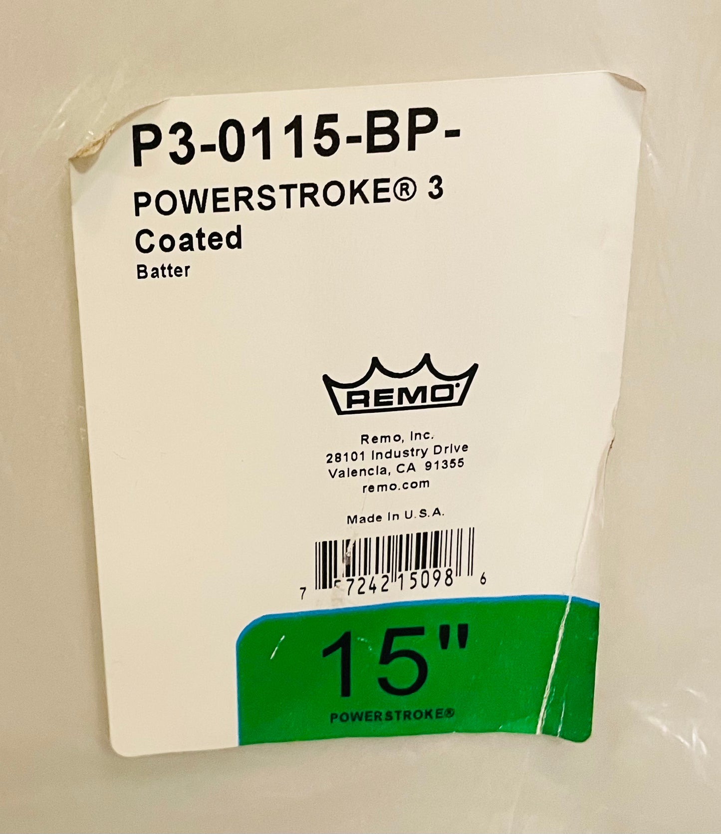 15" Remo Powerstroke 3 Coated