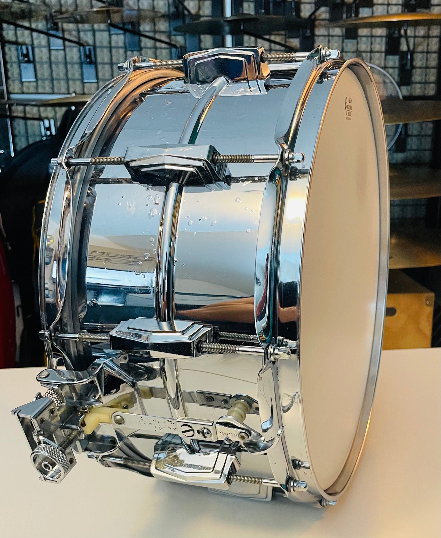 14"x 6,5" Ludwig Blue Olive Super Sensitive Lilletromme