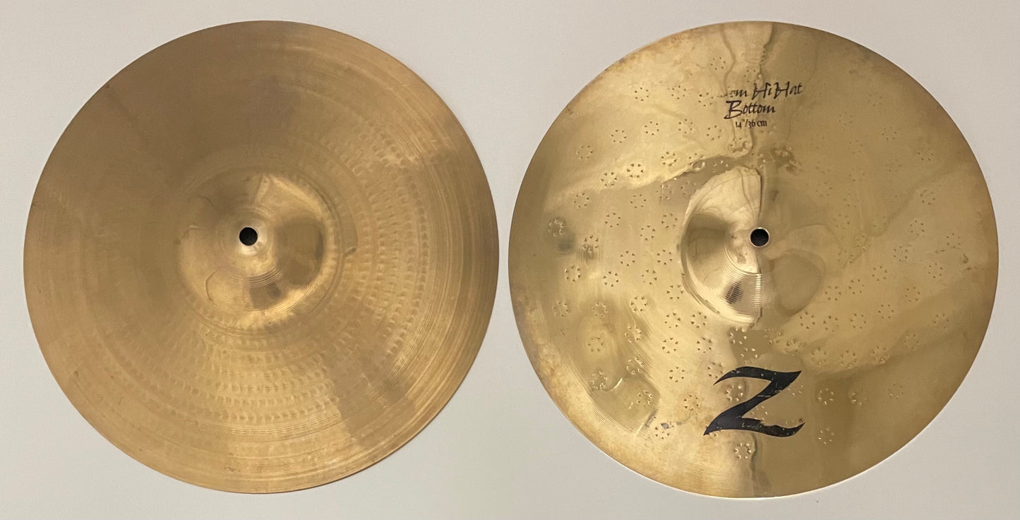 14" Zildjian A/Z Custom Hi-hat (sammensat)